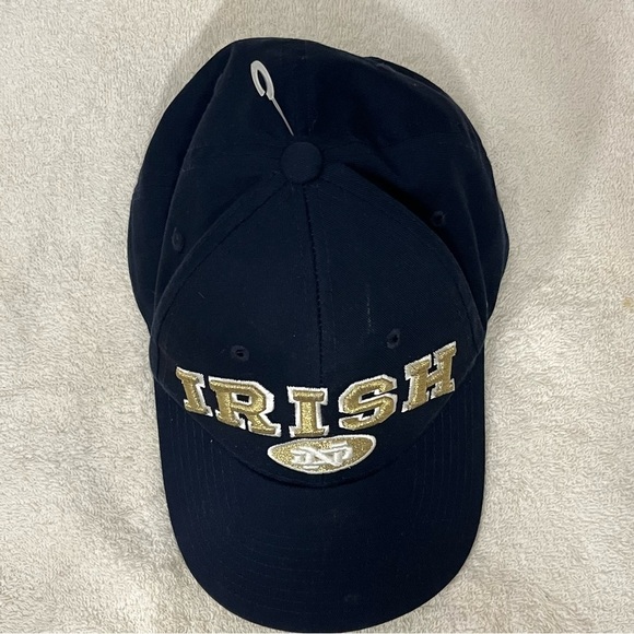 Notre Dame Irish Adjustable Snap Back Navy Blue & Gold Ball Ball Cap - Picture 13 of 15